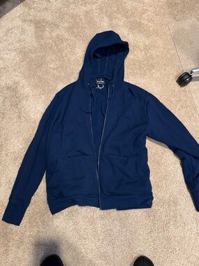 Scottevest Men's Deep Navy Full-Zip Hoodie